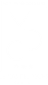 Hôtel Le Mas del Pechs Logo label blanc bold